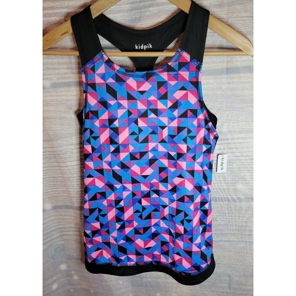 Kidpik Kaleidescape Tank with Built In Bra NWT